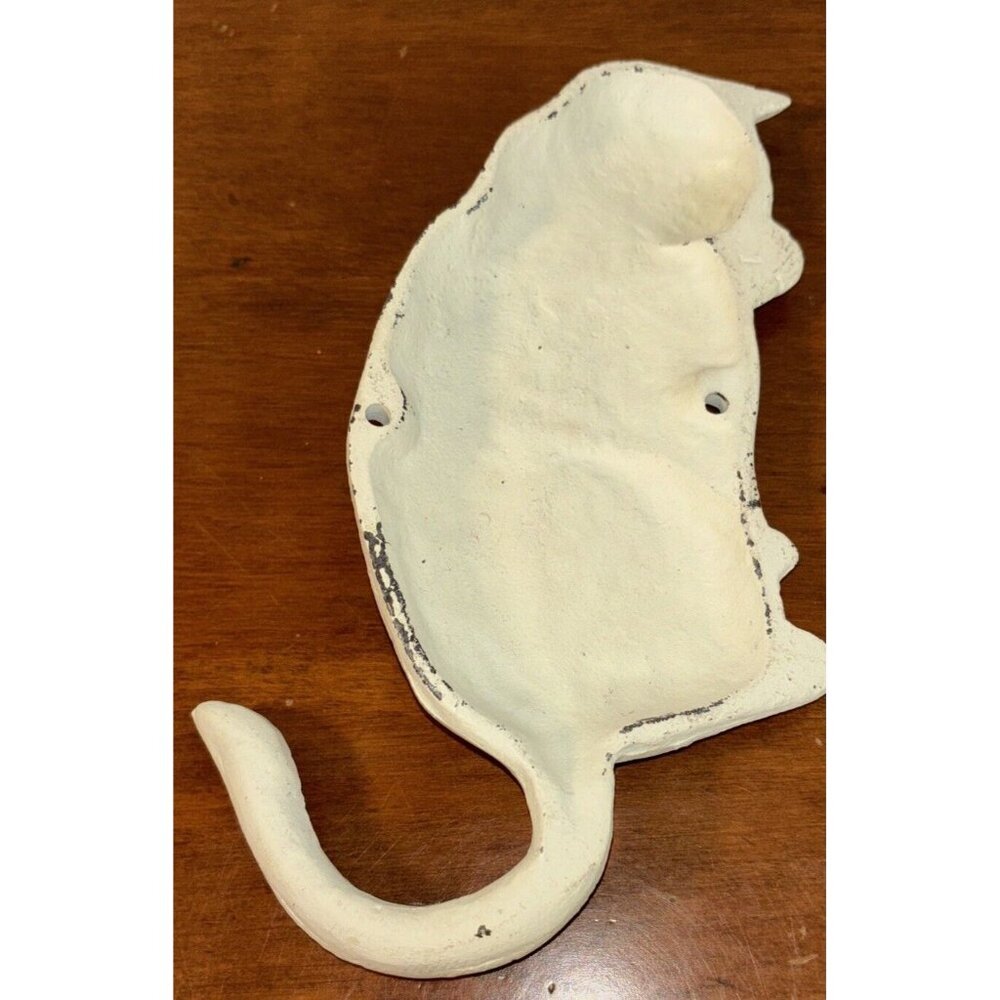 2 - ADORABLE Cat / Kitten Cast Iron Coat Towel Hat Hooks Leash Hangers 8 1/2” - Picture 7 of 7